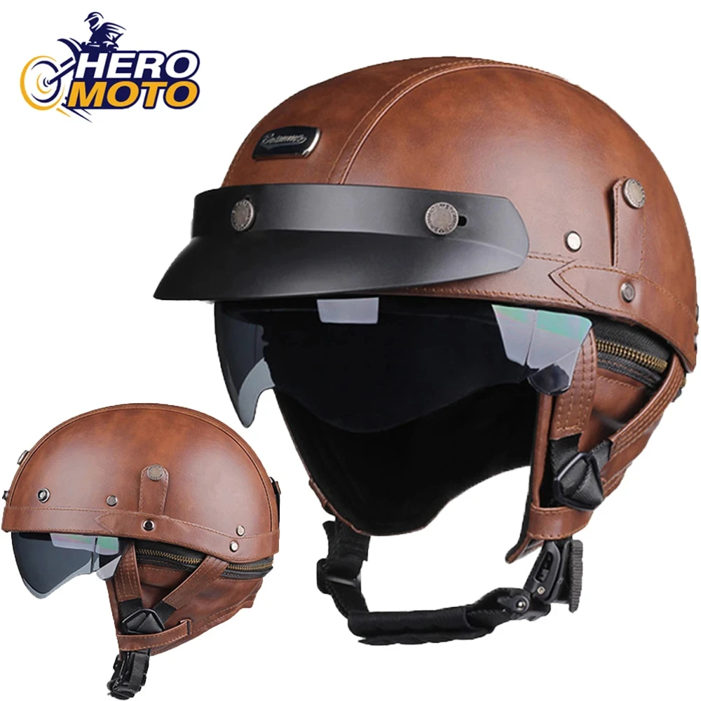 Motorcycle Helmet Summer Moto Helmet German Vintage Half Face Helmet Casco Moto Equipment Cycling Retro Helmet DOT Approved New
Motorcycle Helmet Summer Moto Helmet German Vintage Half Face Helmet Casco Moto Equipment Cycling Retro Helmet DOT Approved New