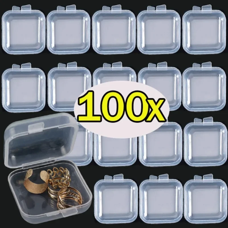 1/100Pcs Mini Jewelry Storage Box Transparent Plastic Portable Storage Box Container Earring Ring Simple Packaging Storage Case
1/100Pcs Mini Jewelry Storage Box Transparent Plastic Portable Storage Box Container Earring Ring Simple Packaging Storage Case