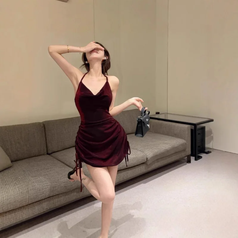 2025Summer New Pure Desire Sexy Girl Drawstring Slim Waist Strap Swing Neck Backless Bodycon Dress for Women
2025Summer New Pure Desire Sexy Girl Drawstring Slim Waist Strap Swing Neck Backless Bodycon Dress for Women