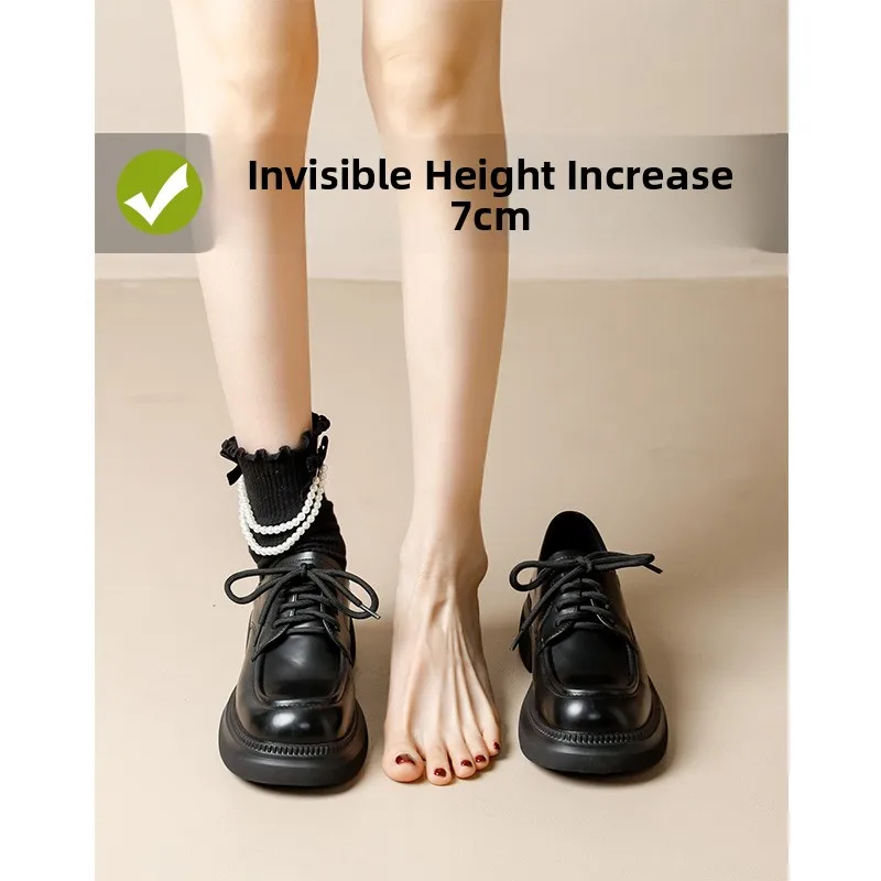 Black Lace-Up Leather Shoes Women's Thick Bottom 2024 Spring New Style Internal Heightening Retro British Style Loafers ...
Black Lace-Up Leather Shoes Women's Thick Bottom 2024 Spring New Style Internal Heightening Retro British Style Loafers ...