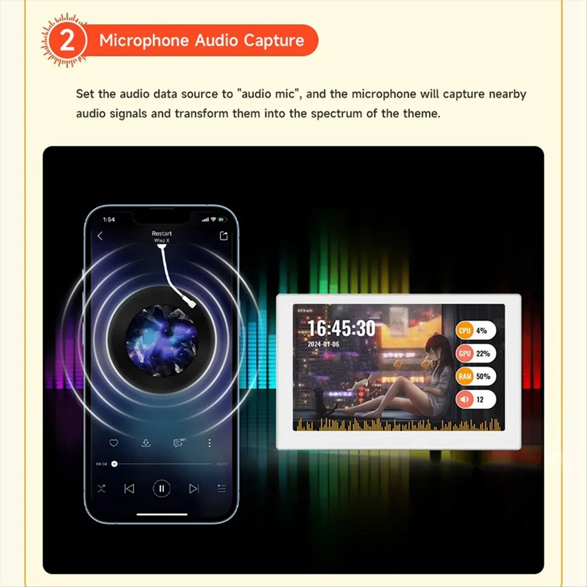 M85K 8 Inch IPS USB Monitor 1280x800 Type-C LCD PC Case Secondary Screen IPS Panel with Music Spectrum Analysis Silver
M85K 8 Inch IPS USB Monitor 1280x800 Type-C LCD PC Case Secondary Screen IPS Panel with Music Spectrum Analysis Silver