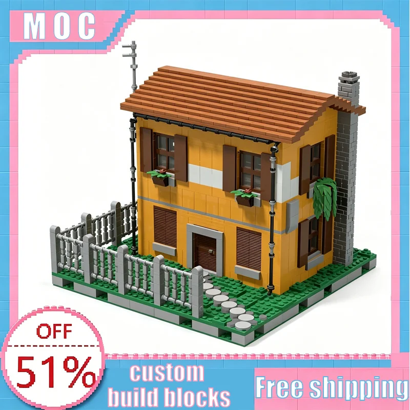 NEW 1388 Parts MOC Italian FS Railway House European Style Building Model Building Blocks Educational Assembly Toy Display Gifts
NEW 1388 Parts MOC Italian FS Railway House European Style Building Model Building Blocks Educational Assembly Toy Display Gifts