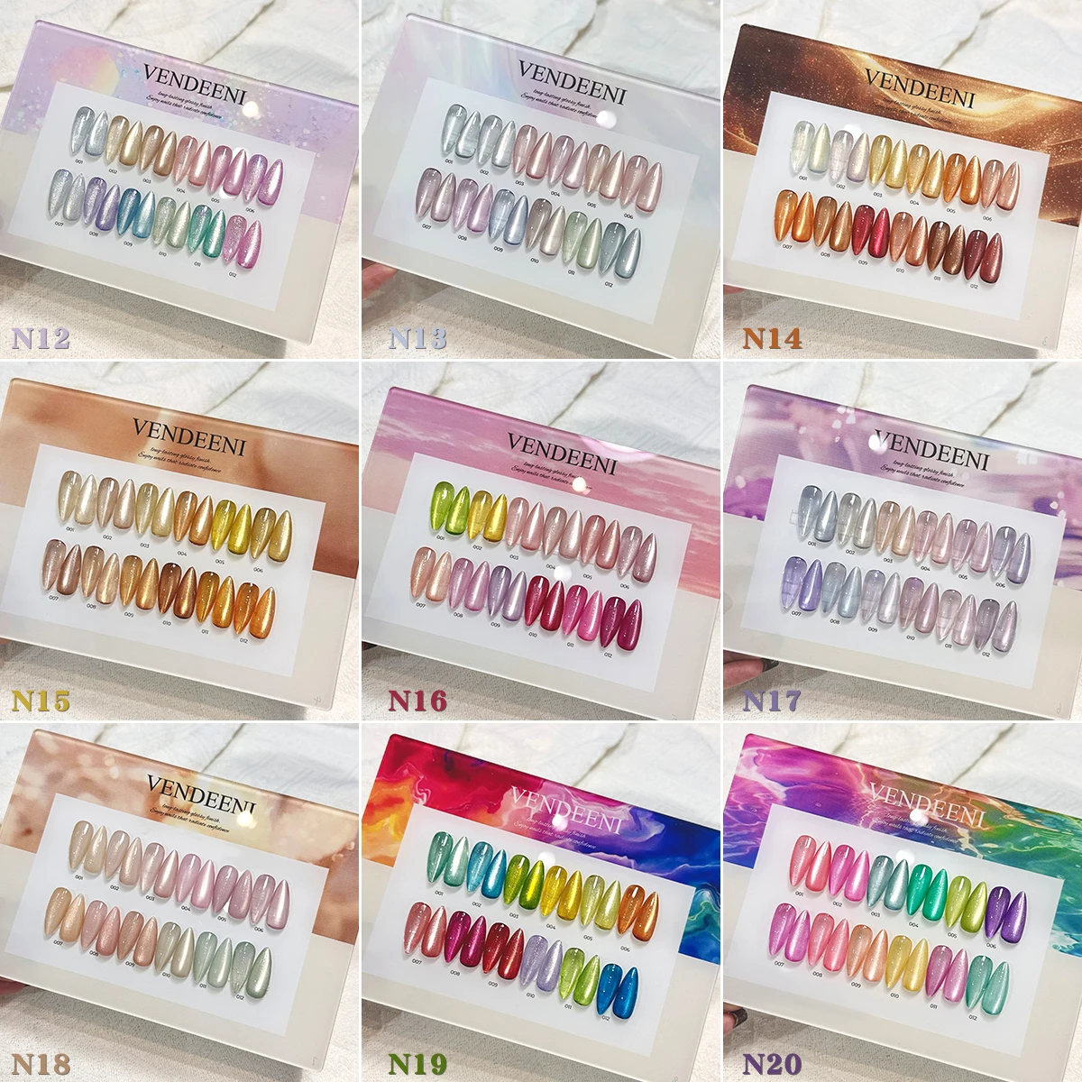 Vendeeni супер популярный 12 цветов Dreamy Diamond набор гель-лаков «кошачий глаз» для маникюрного салона уникальный дизайн гель-лак для ногтей 
Vendeeni супер популярный 12 цветов Dreamy Diamond набор гель-лаков «кошачий глаз» для маникюрного салона уникальный дизайн гель-лак для ногтей