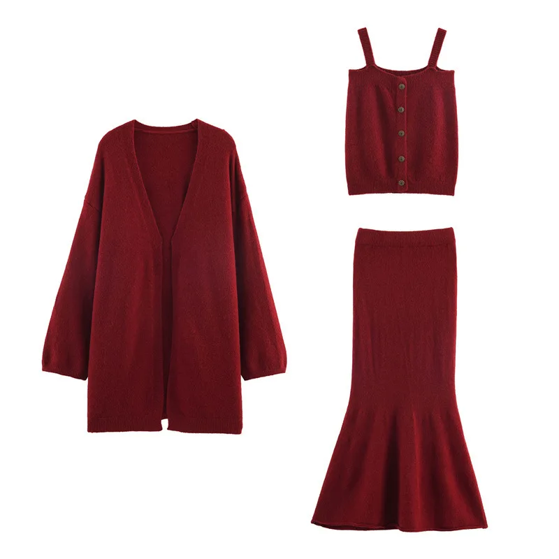 Women's Fashion Casual Sexy Suspender Top Fishtail Skirt Jacket Two-piece Set
Women's Fashion Casual Sexy Suspender Top Fishtail Skirt Jacket Two-piece Set