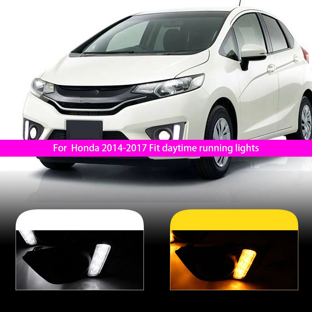 Совместим с Honda Fit/Jazz GK5 2014-2017, светодиодная противотуманная фара DRL в сборе | Дневные ходовые огни с функцией указателя поворота
Совместим с Honda Fit/Jazz GK5 2014-2017, светодиодная противотуманная фара DRL в сборе | Дневные ходовые огни с функцией указателя поворота