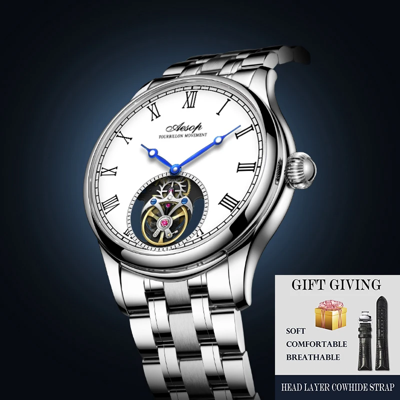 AESOP 7061 Watch for Business Men Waterproof Mechanical Watches Flying Tourbillon Male Skeleton Man Brand Luxury Clocks 2023 New
AESOP 7061 Watch for Business Men Waterproof Mechanical Watches Flying Tourbillon Male Skeleton Man Brand Luxury Clocks 2023 New