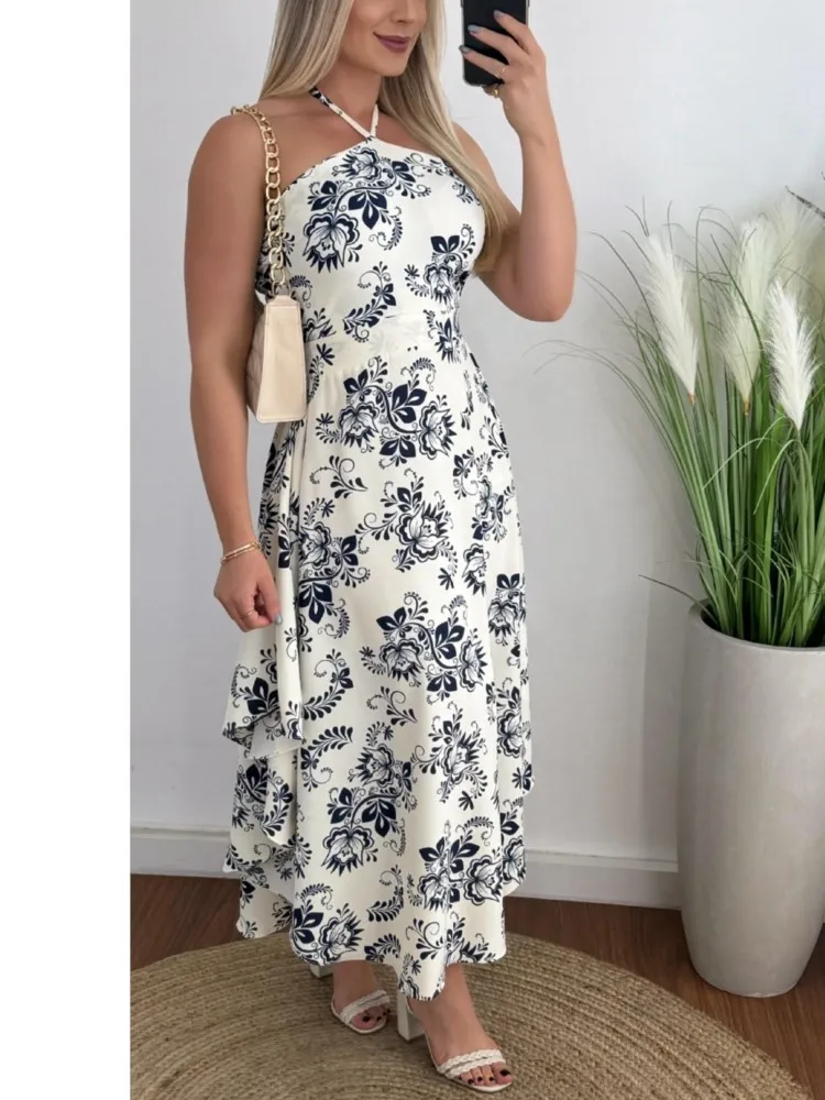 Women's Chic 2025 Summer New Long Dresses Hollow Shoulder Contract Color Evening Dress Fashion Cross Halter Slim Party Vestidos
Women's Chic 2025 Summer New Long Dresses Hollow Shoulder Contract Color Evening Dress Fashion Cross Halter Slim Party Vestidos