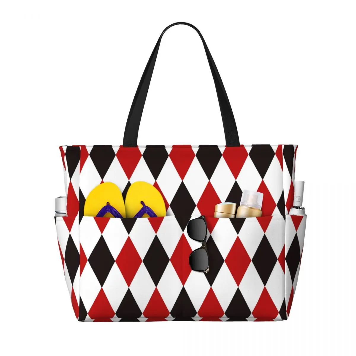Harlequin Plaid Playing Cards Diamond Beach Tote Bag Sport Gym Yoga Duffle Large Tote Bag Women Travel Bag Fitness bag
Harlequin Plaid Playing Cards Diamond Beach Tote Bag Sport Gym Yoga Duffle Large Tote Bag Women Travel Bag Fitness bag
