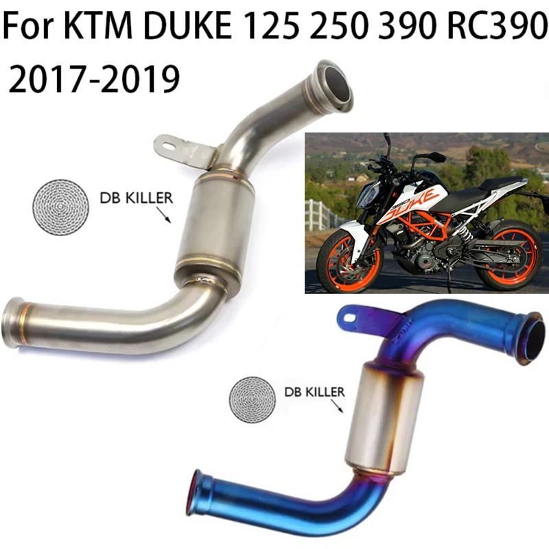 For KTM DUKE 250 RC125 RC390 2017-2019 Motorcycle Exhaust Front Pipe Muffler Middle Link Connect Pipe Stainless Steel Slip On
For KTM DUKE 250 RC125 RC390 2017-2019 Motorcycle Exhaust Front Pipe Muffler Middle Link Connect Pipe Stainless Steel Slip On