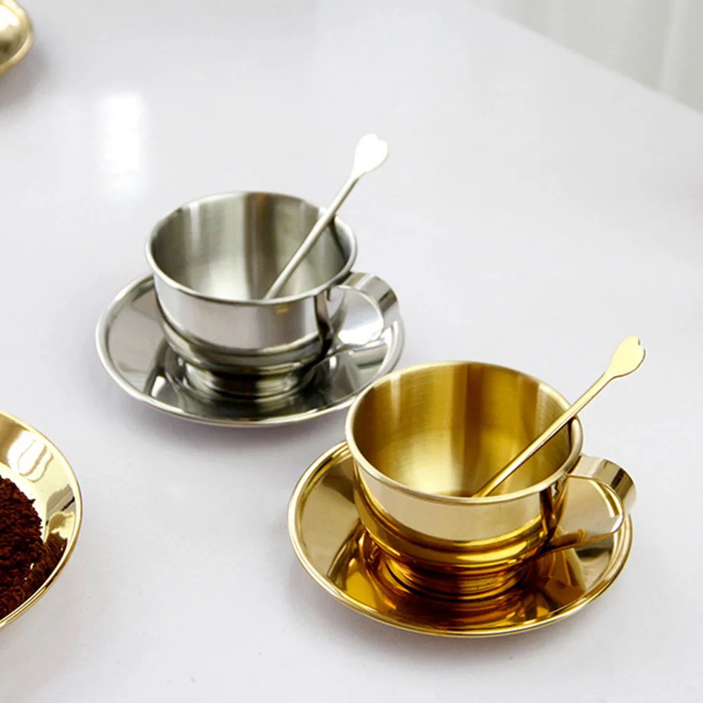 Mug Stainless Vintage Creative Cup Saucers Set Tea Cups Professional Espresso Metal Coffee Mug Coffee Cup
Mug Stainless Vintage Creative Cup Saucers Set Tea Cups Professional Espresso Metal Coffee Mug Coffee Cup