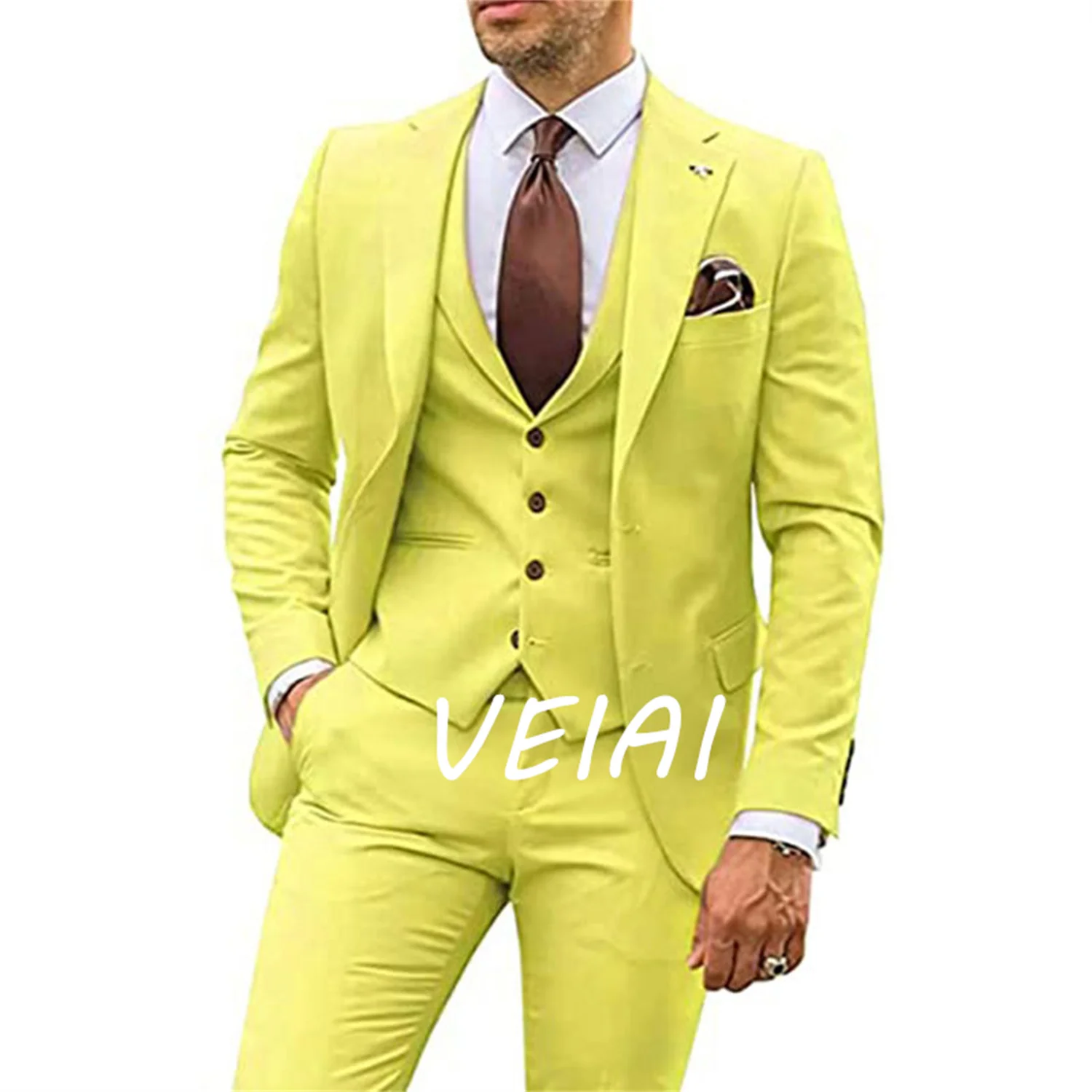 CustomizedMen's Suit 3 Piece Slim Fitting Tuxedo Groom's Best Man Banquet Version Business Casual Jacket Set(Blazer+Vest+Pants)
CustomizedMen's Suit 3 Piece Slim Fitting Tuxedo Groom's Best Man Banquet Version Business Casual Jacket Set(Blazer+Vest+Pants)