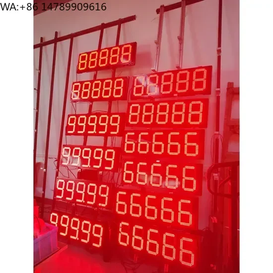 Custom Weatherproof Outdoor LED DisplayNigeria 8.8.8.8.9/10 888.88 5-Digit Price Board For Gas Stations Price Displays
Custom Weatherproof Outdoor LED DisplayNigeria 8.8.8.8.9/10 888.88 5-Digit Price Board For Gas Stations Price Displays