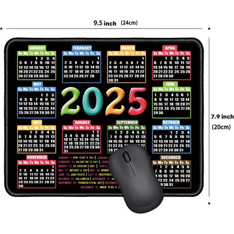 2025 Calendar Mouse Pad Gaming Esports Mouse Pad Universal Desktop Computer Simple Office Rubber Small Anti Slip Pad 20x25cm Rug
2025 Calendar Mouse Pad Gaming Esports Mouse Pad Universal Desktop Computer Simple Office Rubber Small Anti Slip Pad 20x25cm Rug