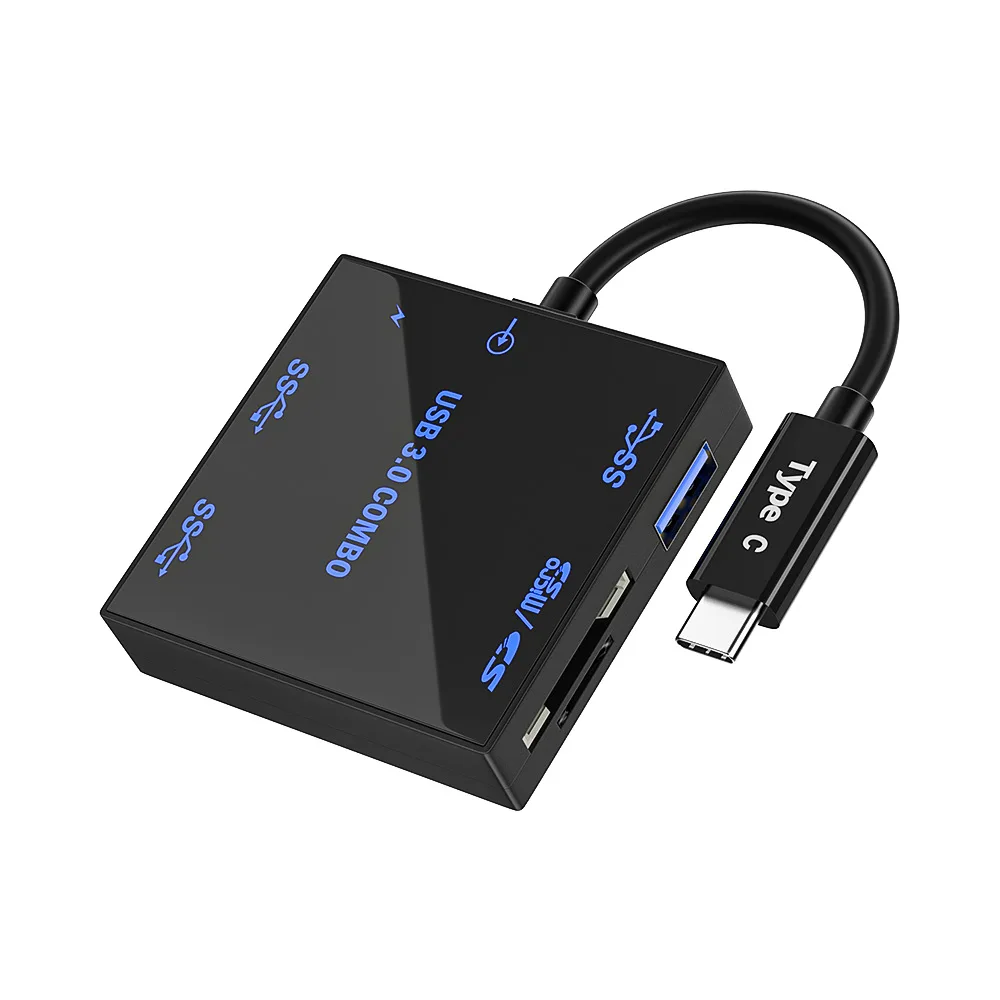 USB 3.0 5-in-1 Compact Portable Hub with LED Light - Multi-Port External Expansion Dock for SD/TF Card Reader
USB 3.0 5-in-1 Compact Portable Hub with LED Light - Multi-Port External Expansion Dock for SD/TF Card Reader