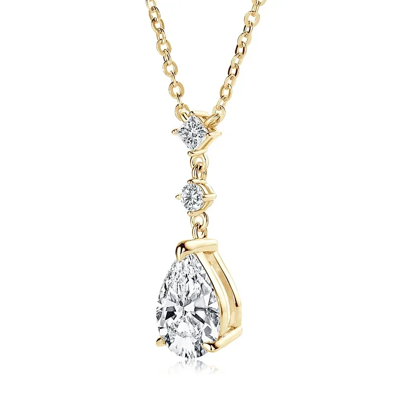 7x10mm 2.0ct Pear Cut Moissanite Pendant Necklace Silver 925 Women's Waterdrop Necklace High Quality Luxury Engagement Jewelry
7x10mm 2.0ct Pear Cut Moissanite Pendant Necklace Silver 925 Women's Waterdrop Necklace High Quality Luxury Engagement Jewelry