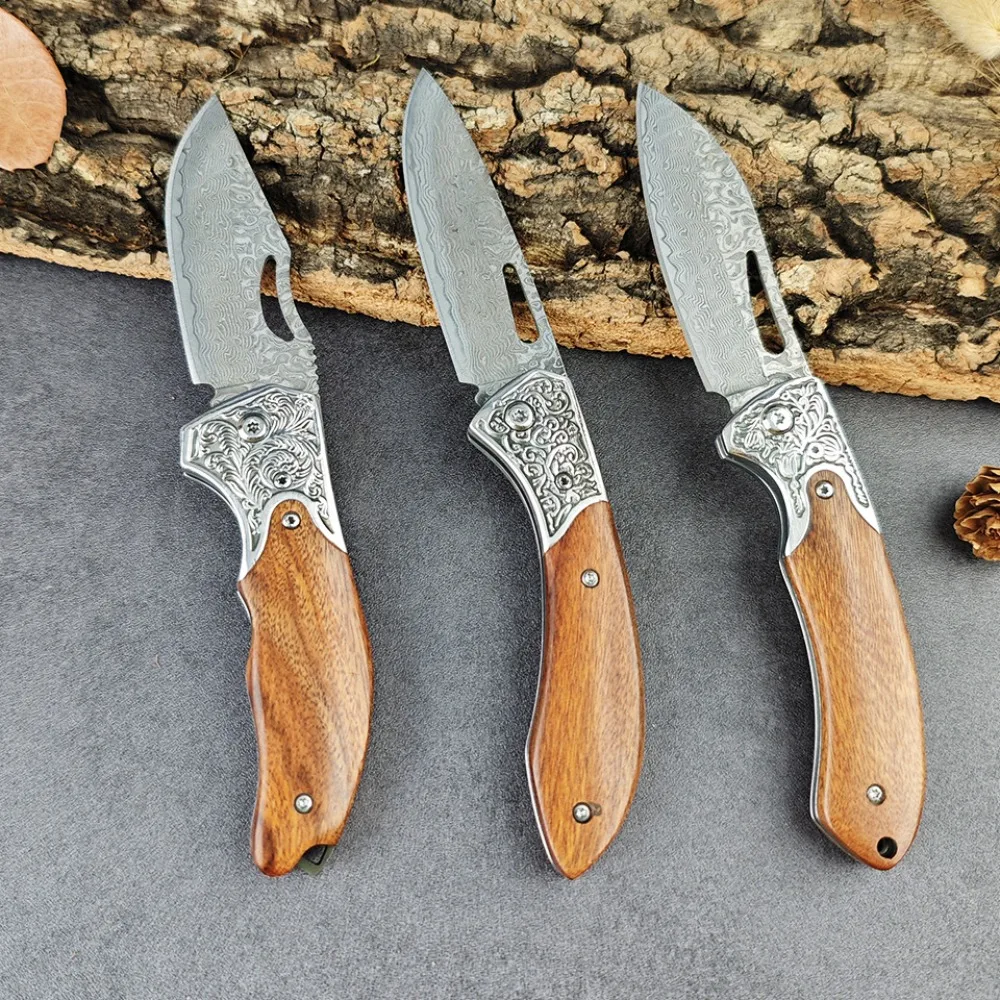 Sharp Damascus Steel Folding Utility Knife Multi-Use Knife for Kitchen Fruit Peeling Beef Lamb Camping
Sharp Damascus Steel Folding Utility Knife Multi-Use Knife for Kitchen Fruit Peeling Beef Lamb Camping