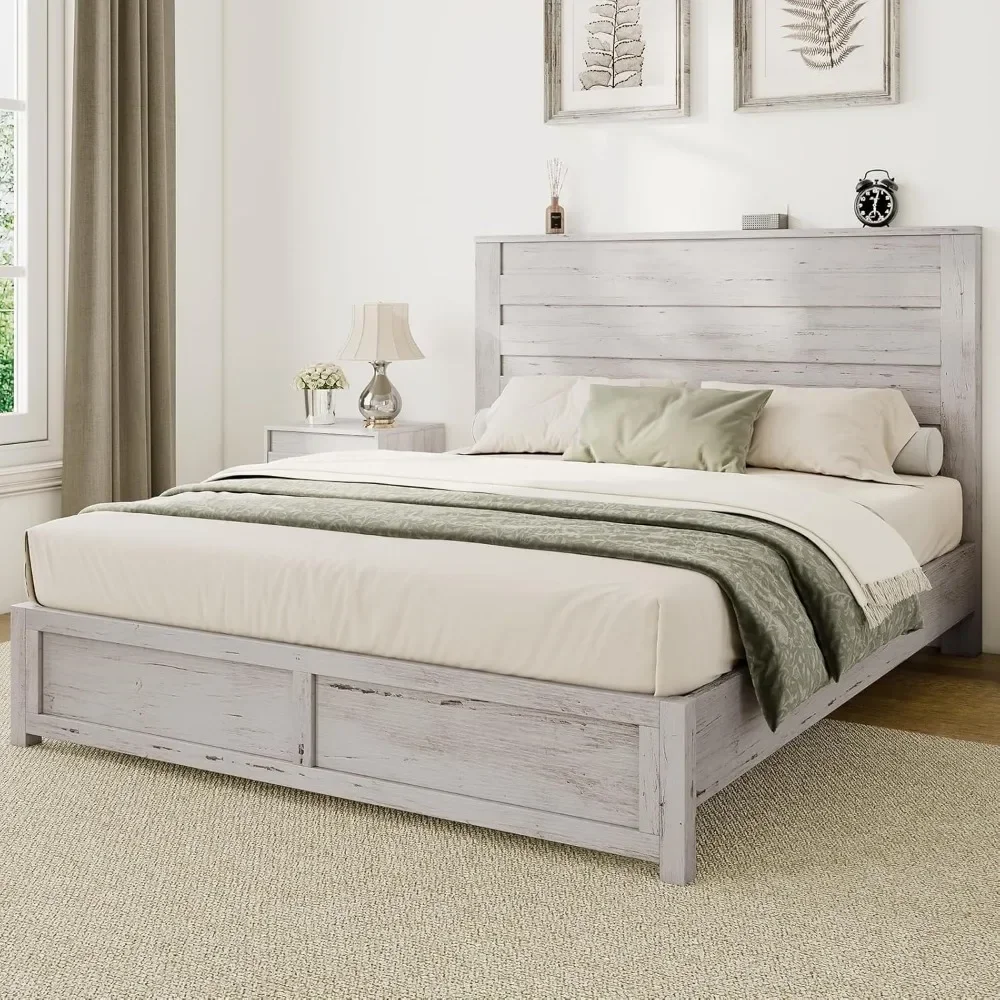 Full Size Bed Frame with 49" Headboard, Platform Beds Frames with Wood Slats Support, Bed Frame
Full Size Bed Frame with 49" Headboard, Platform Beds Frames with Wood Slats Support, Bed Frame