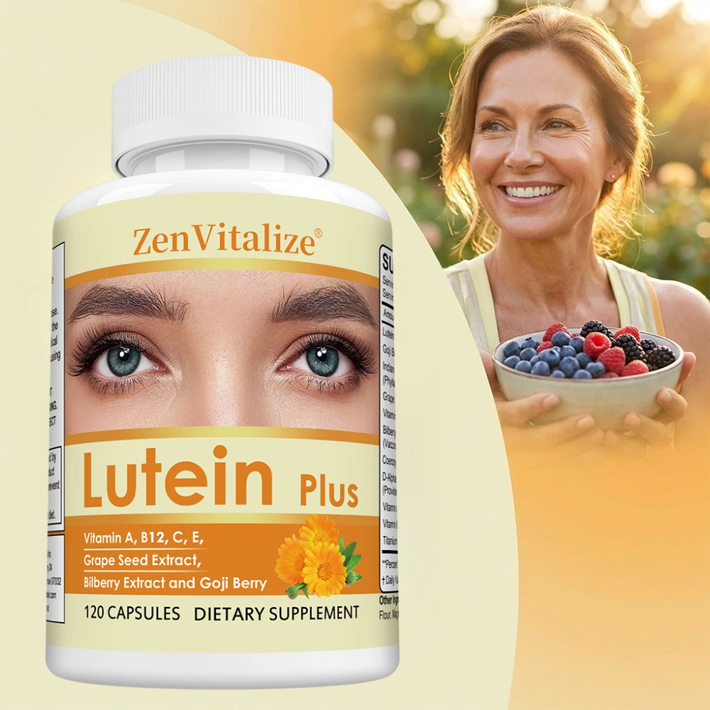 Lutein, Plus Vitamin A, B12, C, E, Grape Seed Extract, Supports Eye Strain, Dry Eyes, and Vision Health-Lutein Blend for Adults
Lutein, Plus Vitamin A, B12, C, E, Grape Seed Extract, Supports Eye Strain, Dry Eyes, and Vision Health-Lutein Blend for Adults