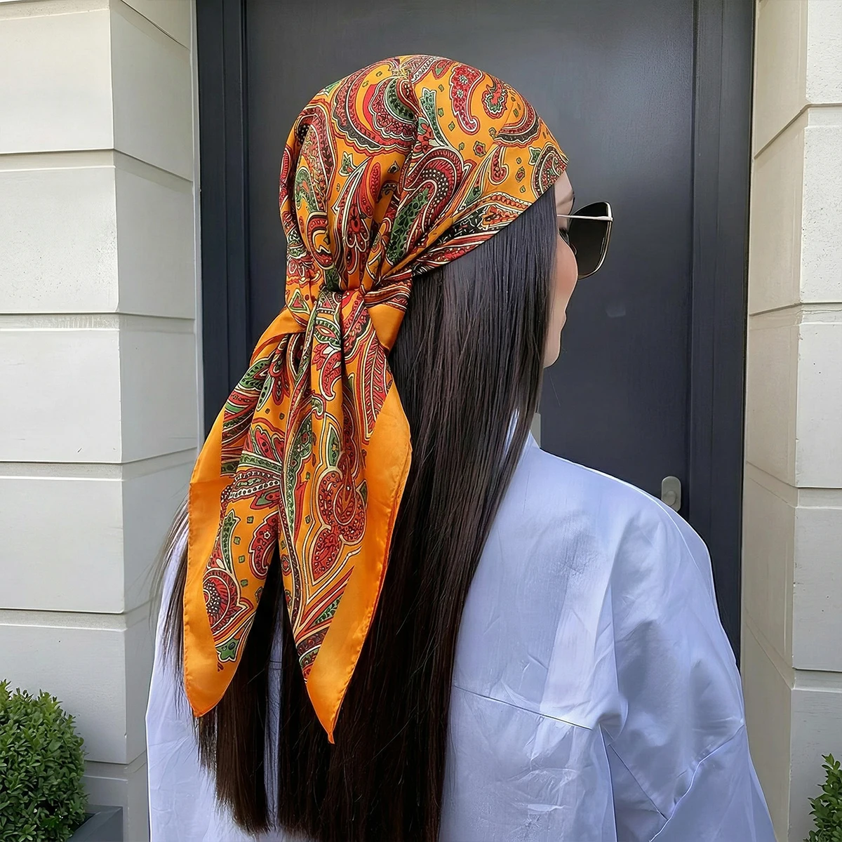 Women Spring Summer Square Scarf Satin Silk 90cm Scarves Headscarf Female Foulard Beach Bandana Ladies Neckerchief Hair band
Women Spring Summer Square Scarf Satin Silk 90cm Scarves Headscarf Female Foulard Beach Bandana Ladies Neckerchief Hair band