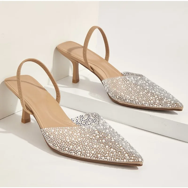 2025 New High-heeled Sandal Pointy Thin Heel Shallow Mouth After The Empty Pearl After The Strap Bag Head Sandal Female
2025 New High-heeled Sandal Pointy Thin Heel Shallow Mouth After The Empty Pearl After The Strap Bag Head Sandal Female