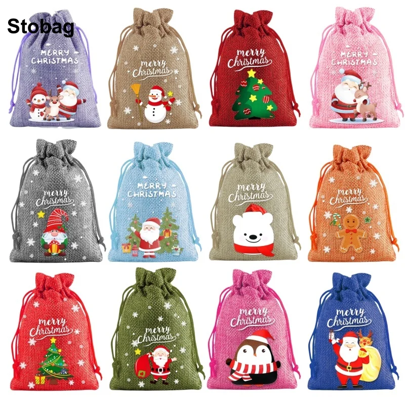 StoBag 50pcs Wholesale Merry Christmas Linen Drawstring Bags Small Gift Storage Packaging Bundle Pocket Kids Pouch Party Favors
StoBag 50pcs Wholesale Merry Christmas Linen Drawstring Bags Small Gift Storage Packaging Bundle Pocket Kids Pouch Party Favors