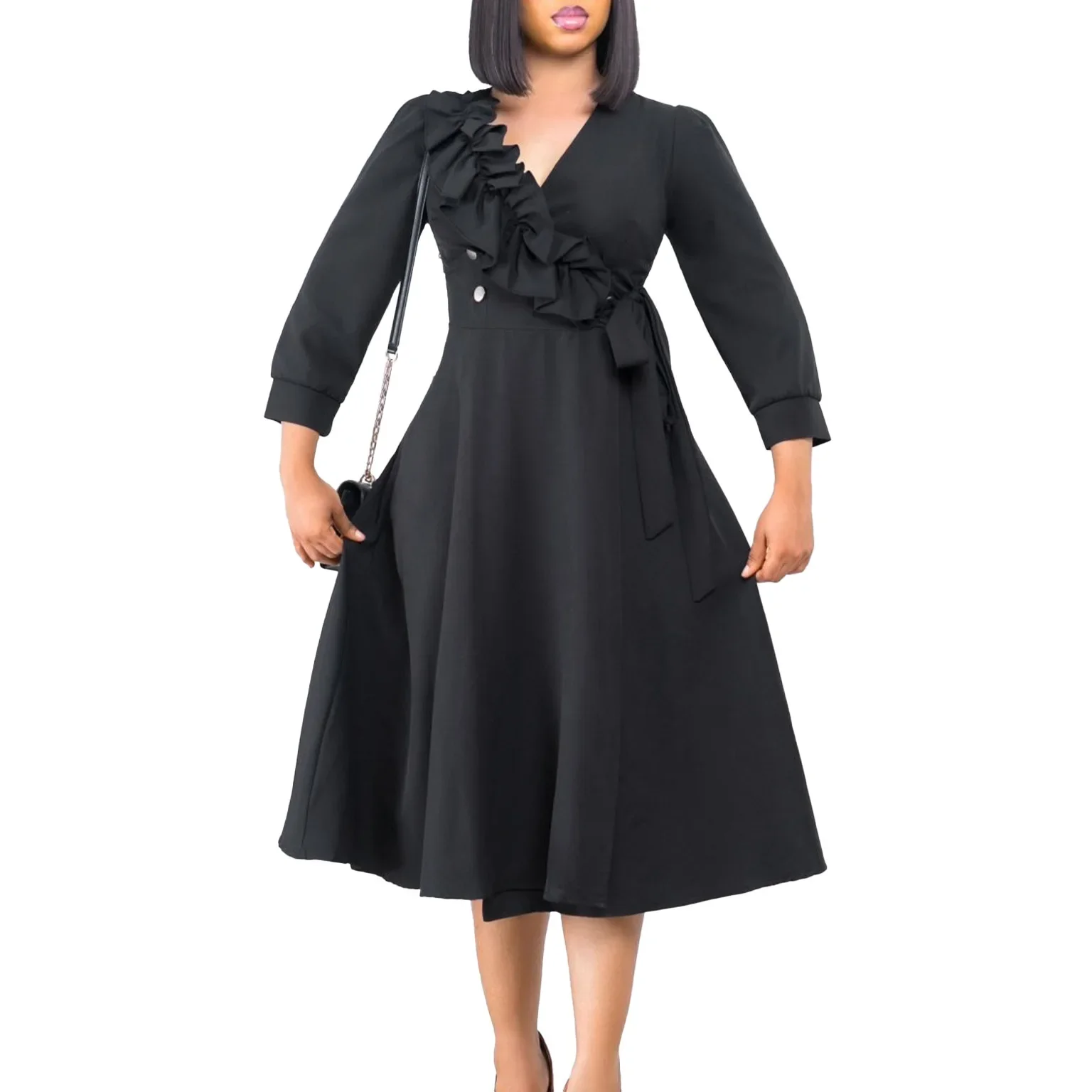 3XL African Dresses for Women 2024 Elegant Spring V-neck Long Sleeve Polyester High Waist Dress Dashiki Africa Clothing Outfits
3XL African Dresses for Women 2024 Elegant Spring V-neck Long Sleeve Polyester High Waist Dress Dashiki Africa Clothing Outfits