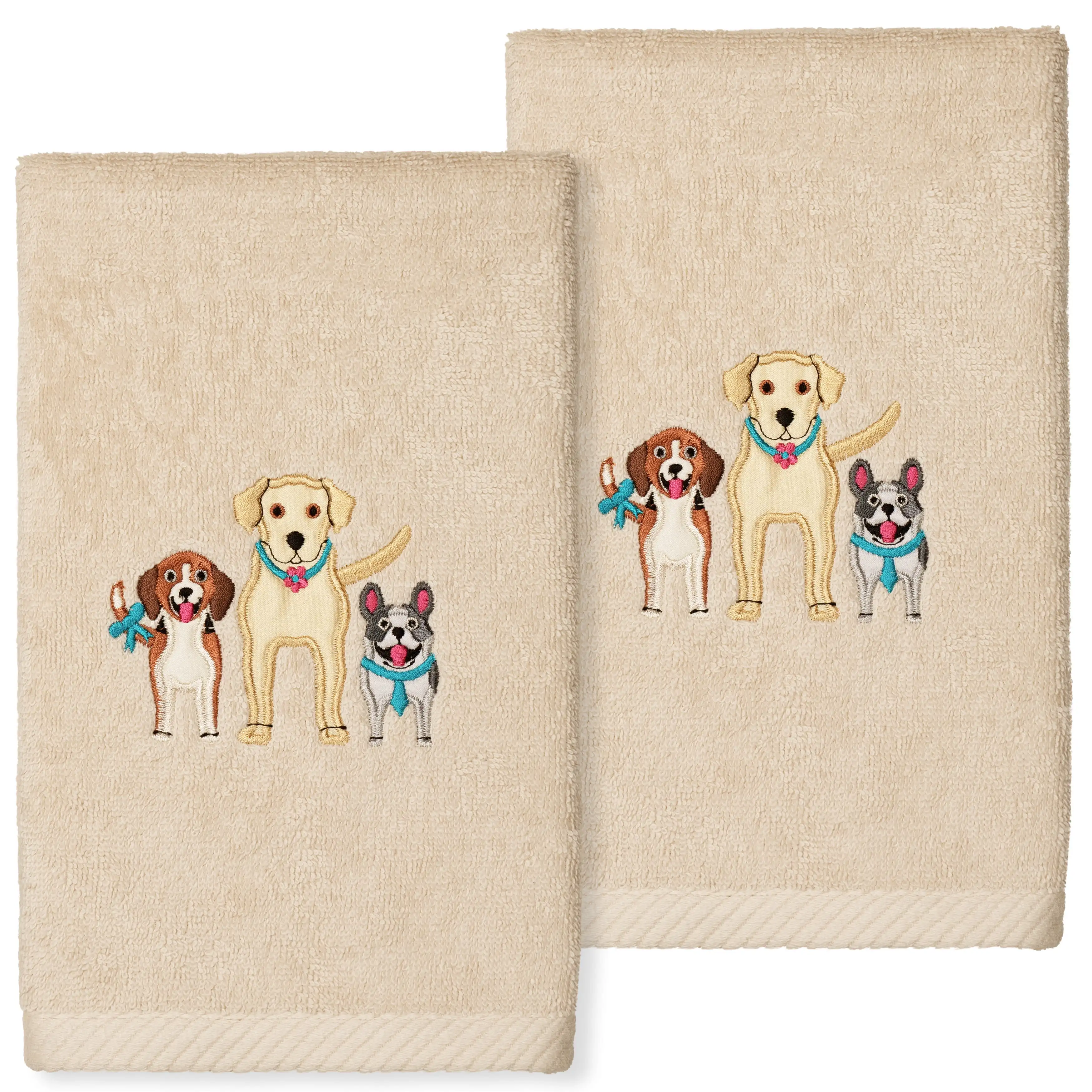 Dogs Embroidered Luxury 2 Piece Turkish Cotton Hand Towels, 16 x 30, Sand Beige
Dogs Embroidered Luxury 2 Piece Turkish Cotton Hand Towels, 16 x 30, Sand Beige