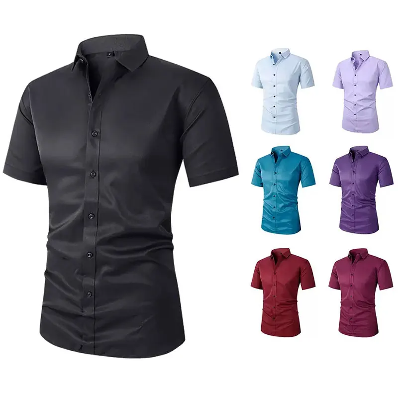 Summer new four-sided stretch short-sleeved shirt for men's business formal wear, casual anti-wrinkle, no-iron, large size
Summer new four-sided stretch short-sleeved shirt for men's business formal wear, casual anti-wrinkle, no-iron, large size