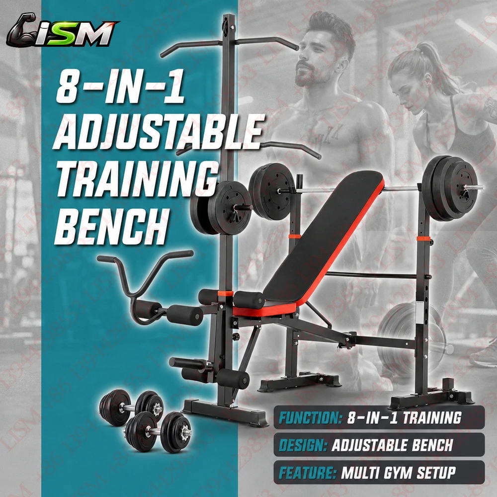 8-in-1 Adjustable Weight Bench 1500LB LAT Pulldown Leg Extension Preacher Curl Squat Rack Home Gym Strength Training Set
8-in-1 Adjustable Weight Bench 1500LB LAT Pulldown Leg Extension Preacher Curl Squat Rack Home Gym Strength Training Set