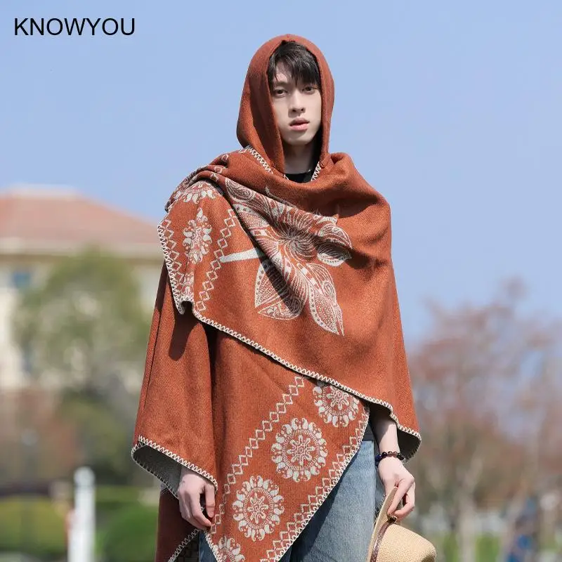 Mens Casual Outdoor Scarf Large Size Ponchos Ethnic Style Travel Hooded Pashmina Print Shawl Tourism Cover Mantle Neckerchief
Mens Casual Outdoor Scarf Large Size Ponchos Ethnic Style Travel Hooded Pashmina Print Shawl Tourism Cover Mantle Neckerchief