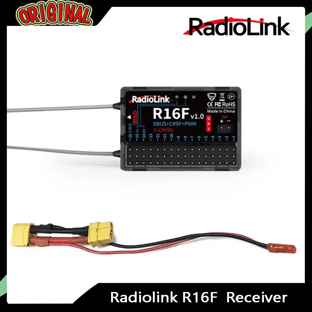 Radiolink R16F 16-канальный радиоуправляемый приемник с гироскопом 2,4G — телеметрия напряжения, диапазон 600 м, защита от помех, подходит для радиоуправляемых автомобилей/лодочек/самолетов
Radiolink R16F 16-канальный радиоуправляемый приемник с гироскопом 2,4G — телеметрия напряжения, диапазон 600 м, защита от помех, подходит для радиоуправляемых автомобилей/лодочек/самолетов