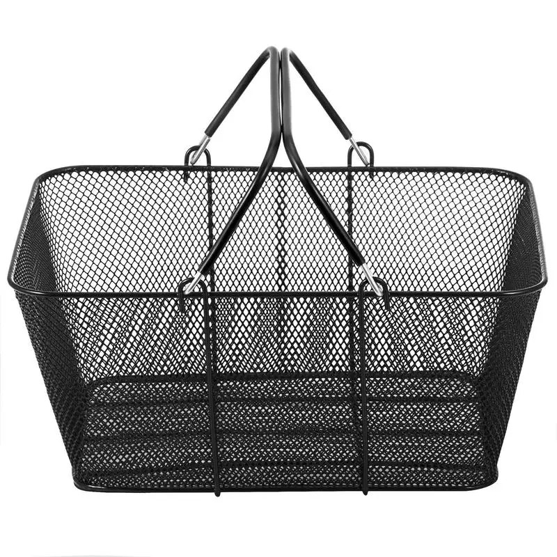 Metal Shopping Crates 12PCS For Supermarkets Retail Stores Grocery Shopping, Wire Mesh Design Portable Double Handles Black Finish Stackable Storage Containers 16x11.4x7.1 Inches
Metal Shopping Crates 12PCS For Supermarkets Retail Stores Grocery Shopping, Wire Mesh Design Portable Double Handles Black Finish Stackable Storage Containers 16x11.4x7.1 Inches