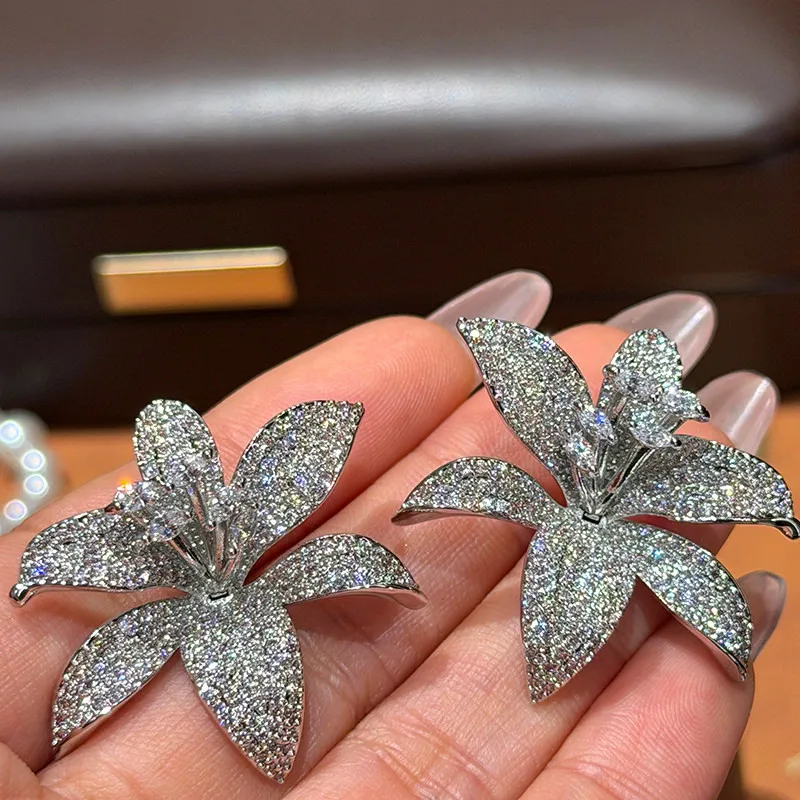 Flower Zircon Fringed Light Luxury Elegant Long Earrings
Flower Zircon Fringed Light Luxury Elegant Long Earrings