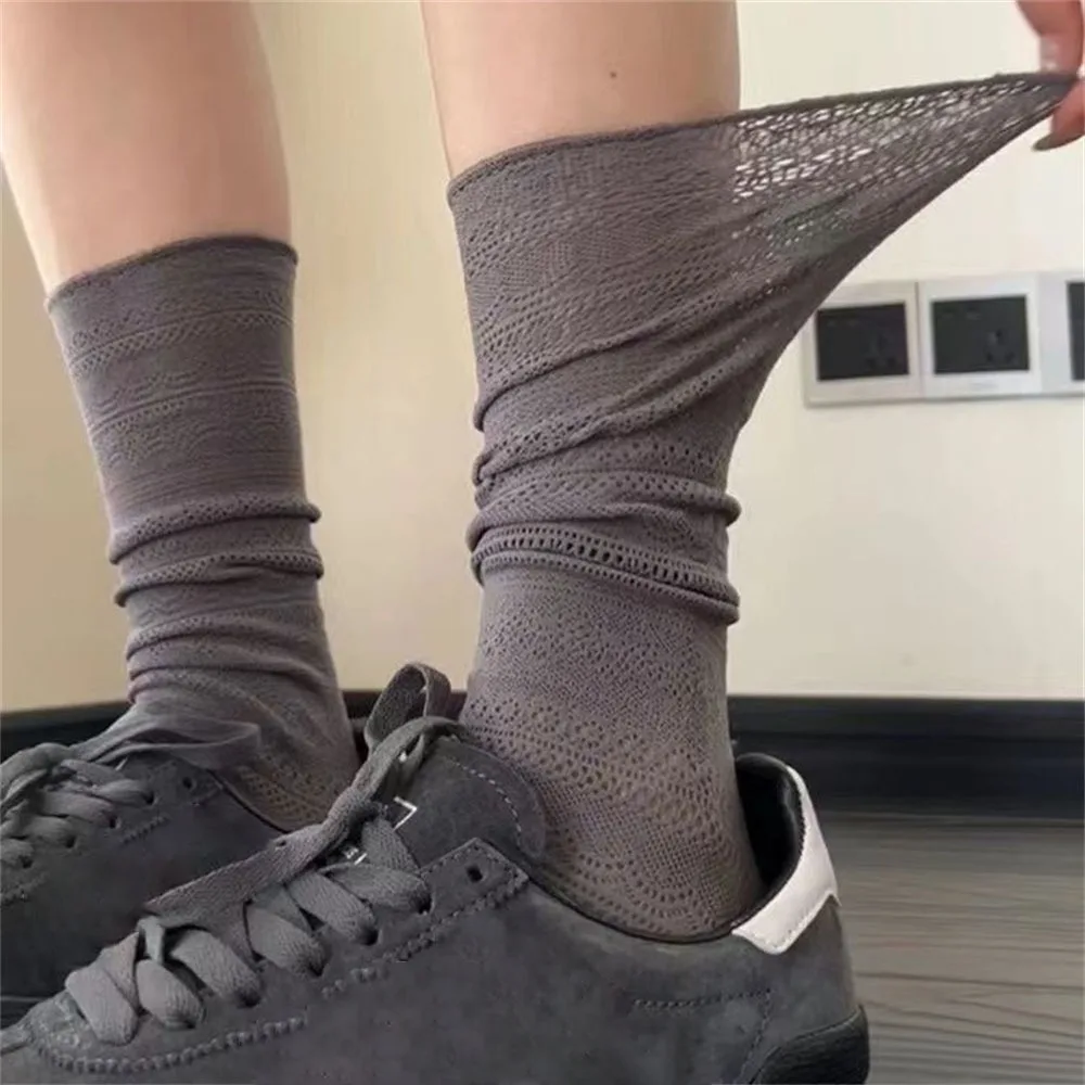 Sweet Mesh Hollowed Out White Pile Socks Thin Transparent Lace Socks Nylon Silk Crew Socks Women Ladies
Sweet Mesh Hollowed Out White Pile Socks Thin Transparent Lace Socks Nylon Silk Crew Socks Women Ladies