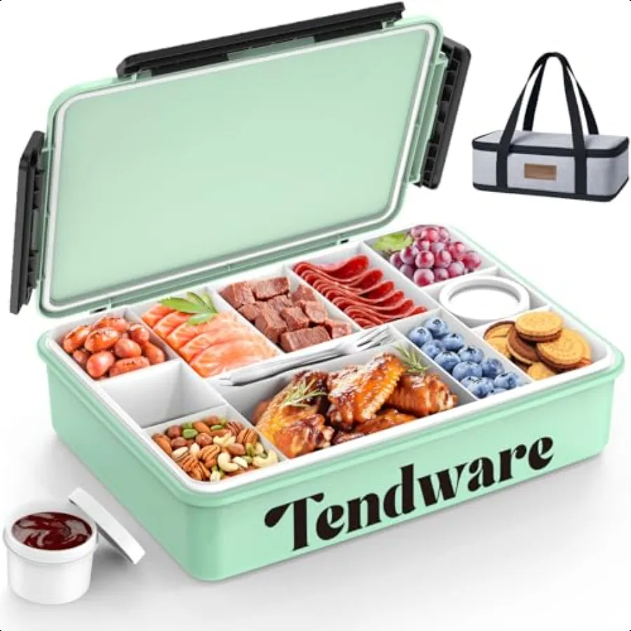 Chilled Portable Snackle Box Container with Reusable Ice Pack Bonus Insulated Bag 2Dip Containers Divided Serving Tray Summer B
Chilled Portable Snackle Box Container with Reusable Ice Pack Bonus Insulated Bag 2Dip Containers Divided Serving Tray Summer B