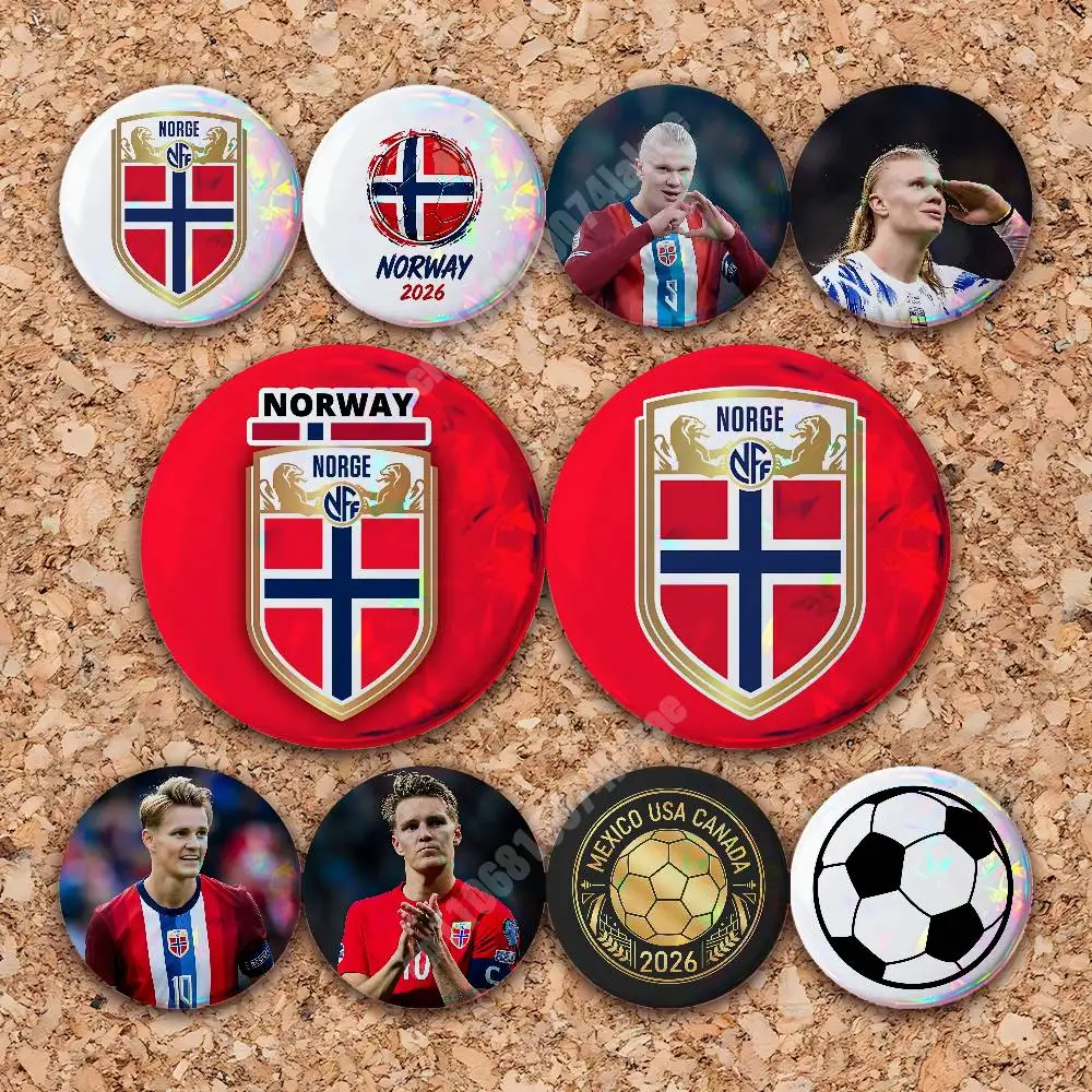 Norway Football 2026 Norge Soccer Button Badge 2PC Sets for Bags & Clothes & Accessories Metal Pin Creative Gift
Norway Football 2026 Norge Soccer Button Badge 2PC Sets for Bags & Clothes & Accessories Metal Pin Creative Gift