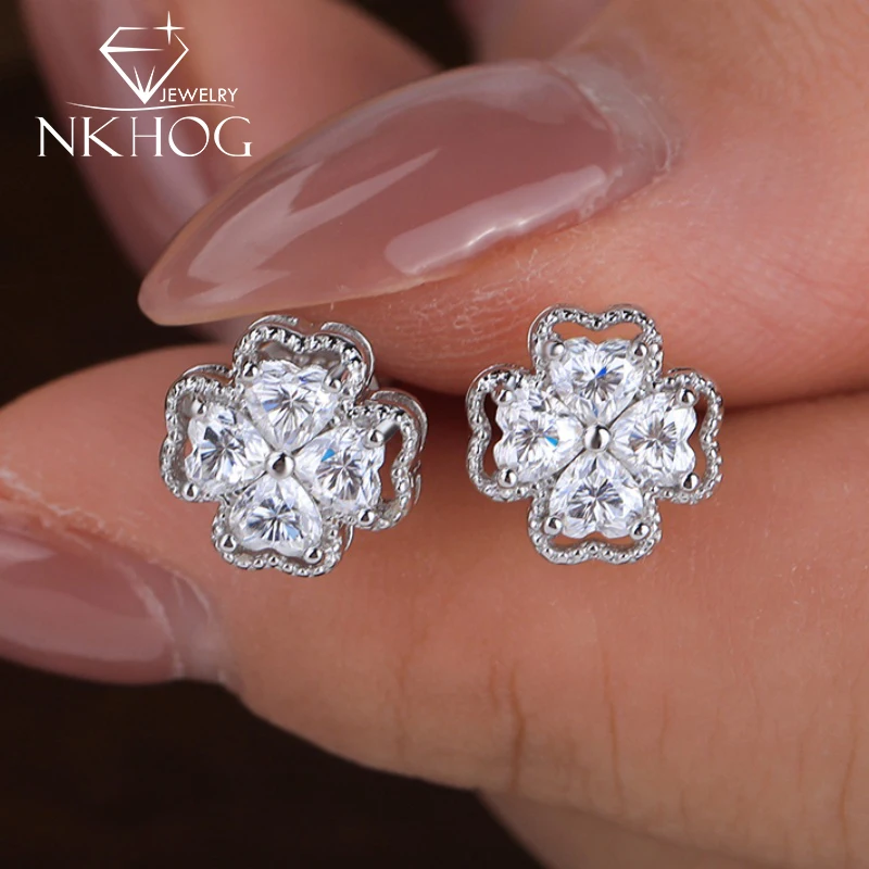NKHOG Flower Shape Moissanite Stud Earrings For Women 925 Sterling Silver Heart Cut Lab Diamond Ear Studs Fine Jewelry Certified
NKHOG Flower Shape Moissanite Stud Earrings For Women 925 Sterling Silver Heart Cut Lab Diamond Ear Studs Fine Jewelry Certified