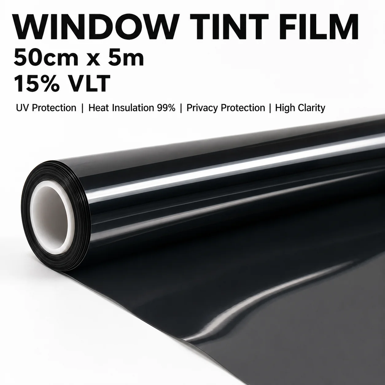 15% VLT Dark Smoke Nano Ceramic Car Window Tint Film 50cmX500cm Strong Adhesive Adhesive Film Front Side Universal Film Roll Sun
15% VLT Dark Smoke Nano Ceramic Car Window Tint Film 50cmX500cm Strong Adhesive Adhesive Film Front Side Universal Film Roll Sun