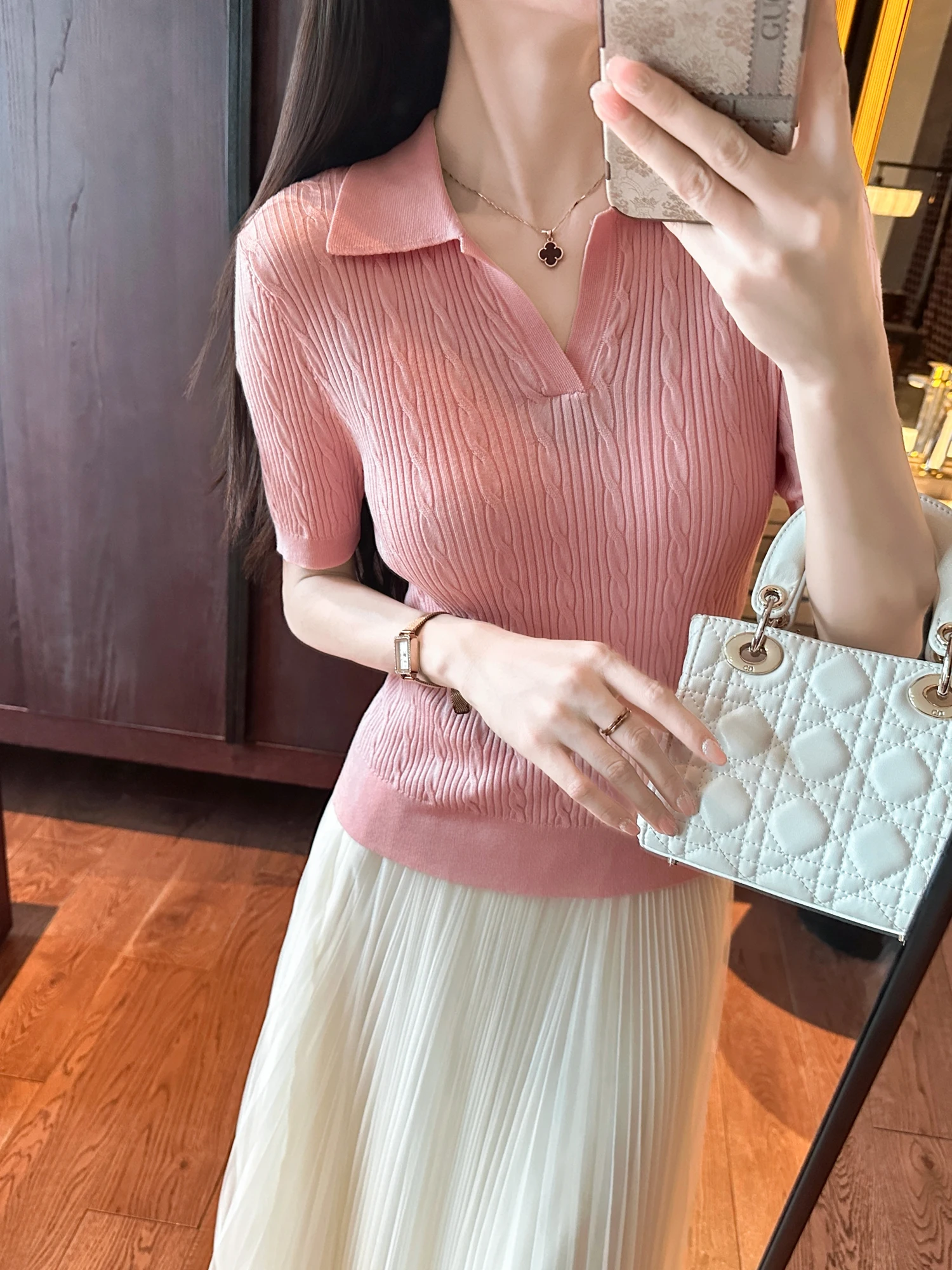 You See High Quality Soft Comfortable Knitted Shirt Pink Mist Gentle Three-Dimensional Twisted Knitwear Korean Style Sli...
You See High Quality Soft Comfortable Knitted Shirt Pink Mist Gentle Three-Dimensional Twisted Knitwear Korean Style Sli...