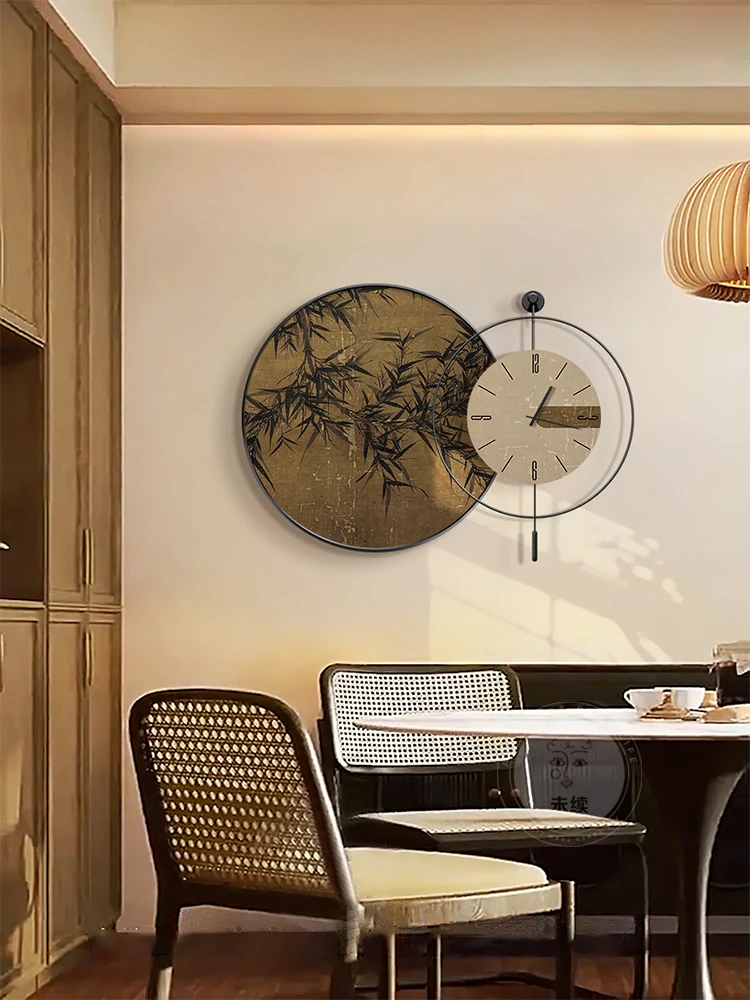 Vintage ink bamboo clock wall clock living room Chinese style 2024 new Chinese style home quiet restaurant clock hanging wall
Vintage ink bamboo clock wall clock living room Chinese style 2024 new Chinese style home quiet restaurant clock hanging wall