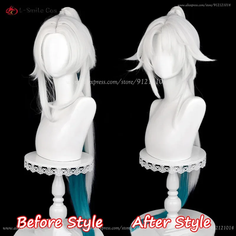 Feixiao Cosplay 105cm Long Silver White Gradient Blue Green Anime Wigs Heat Resistant Synthetic Hair Halloween + Wig Cap
Feixiao Cosplay 105cm Long Silver White Gradient Blue Green Anime Wigs Heat Resistant Synthetic Hair Halloween + Wig Cap