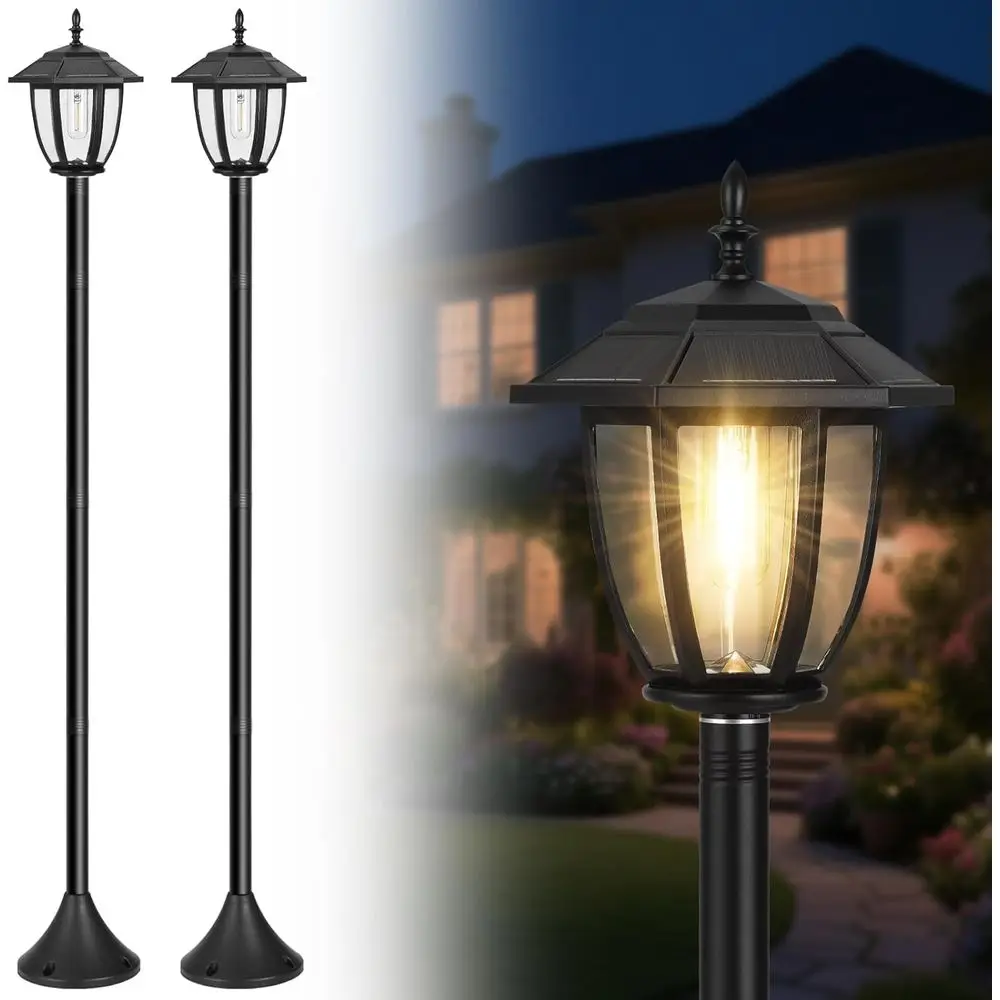 64 Outdoor Waterproof Decorative Lamp Post Lights with Glass, Steel Pole, Auto On/Off, Easy Installation for Garden, Yard, Patio
64 Outdoor Waterproof Decorative Lamp Post Lights with Glass, Steel Pole, Auto On/Off, Easy Installation for Garden, Yard, Patio