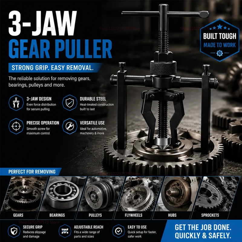 Heavy Duty Three Claw Car Bearing Puller Disassembly Tool Auto Repair Separation Tool for Bearing Removal and Labor Saving
Heavy Duty Three Claw Car Bearing Puller Disassembly Tool Auto Repair Separation Tool for Bearing Removal and Labor Saving
