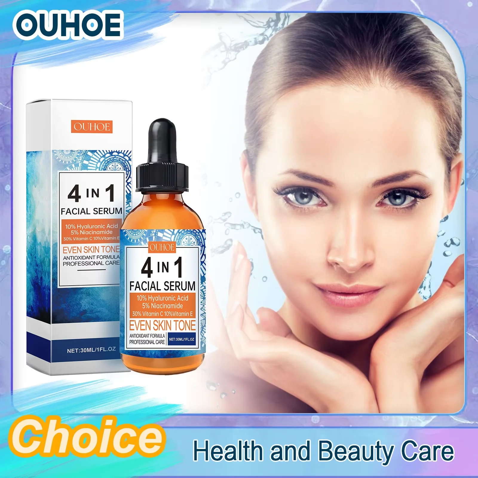4 in 1 Facial Serum Vitamin C Brighten Smooth Nicotinamide Essence Moisturizing Repairing Anti-Wrinkles Firm Whitening Face Care
4 in 1 Facial Serum Vitamin C Brighten Smooth Nicotinamide Essence Moisturizing Repairing Anti-Wrinkles Firm Whitening Face Care