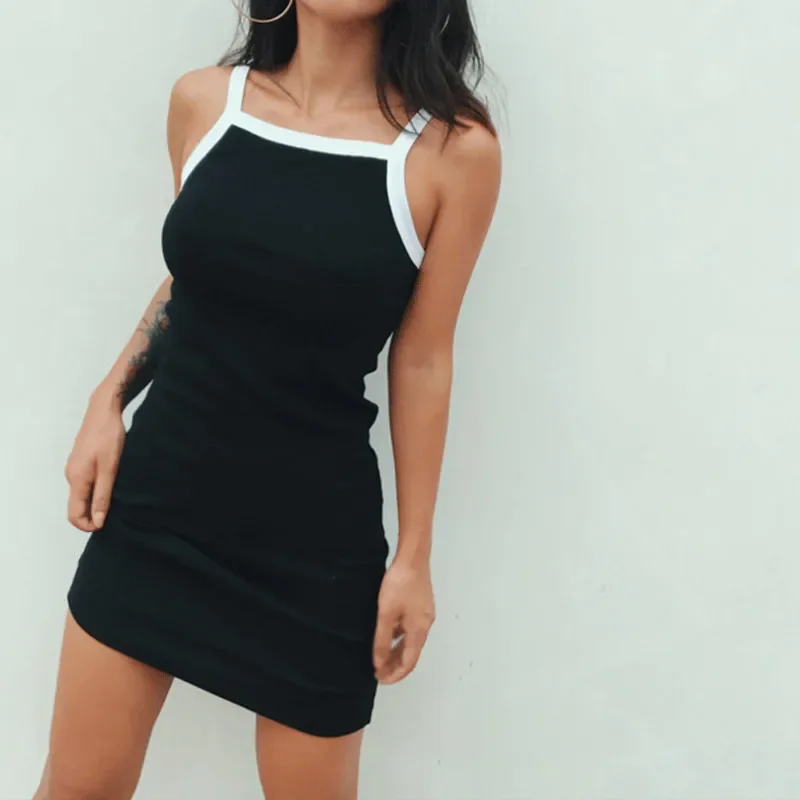 Summer Sexy Sleeveless Bodycon Casual Solid Vest Dress Strap Sunderss Elegant Fashion Party Prom Feminina Mini Dresses for Women
Summer Sexy Sleeveless Bodycon Casual Solid Vest Dress Strap Sunderss Elegant Fashion Party Prom Feminina Mini Dresses for Women
