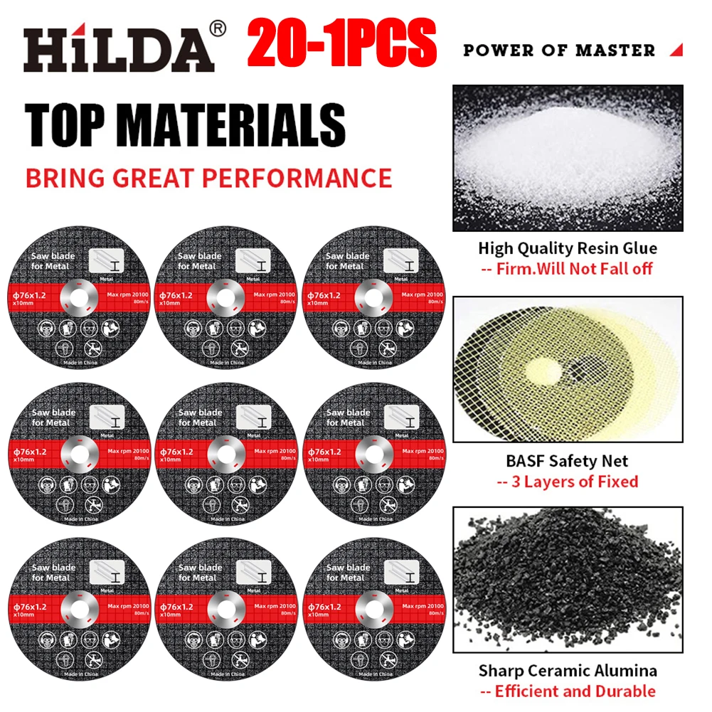 20-1PCS 76mm Metal Cutting Discs High Hardness Electric Cutting Disc Wear Resistance Sanding Cutting Discs for Anngle Grinder
20-1PCS 76mm Metal Cutting Discs High Hardness Electric Cutting Disc Wear Resistance Sanding Cutting Discs for Anngle Grinder