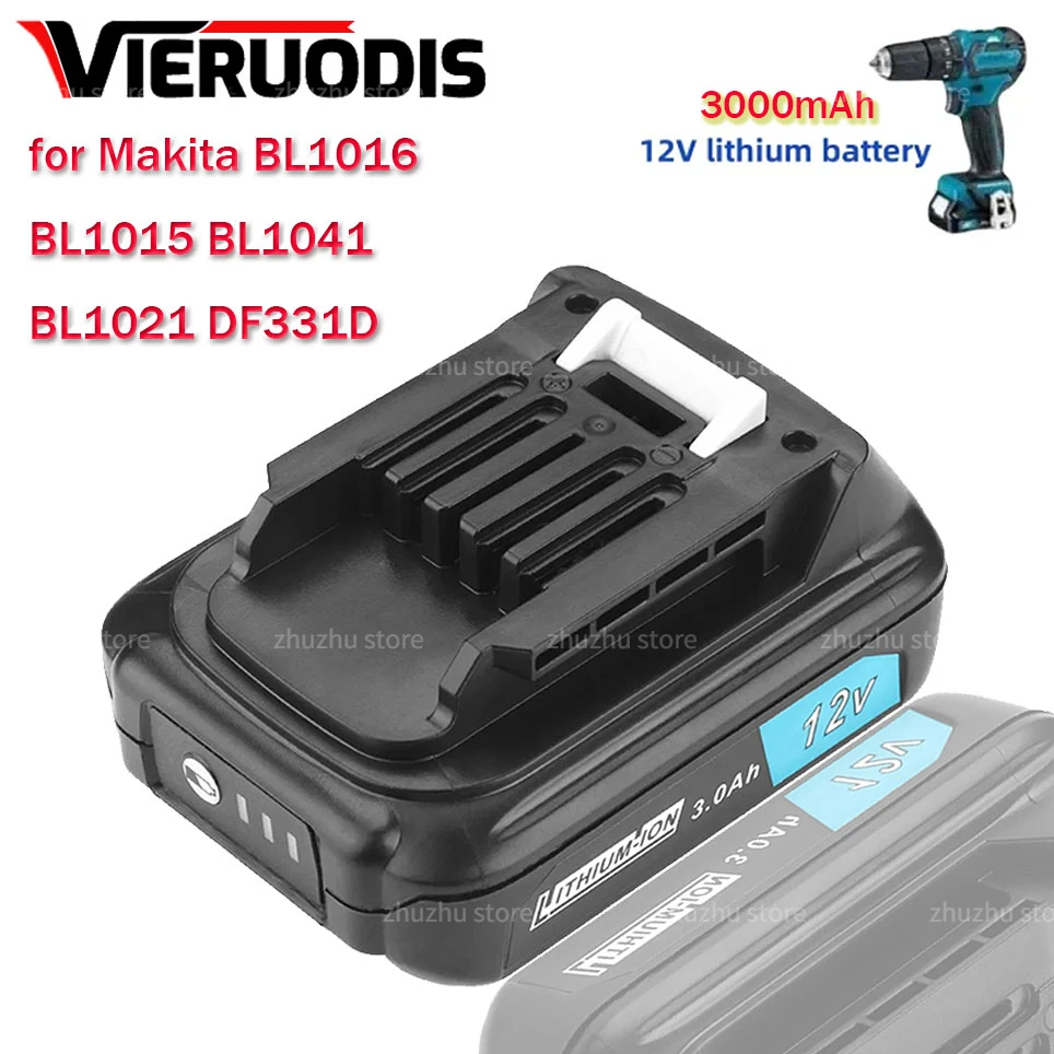 3000mAh 12V Battery For Makita 197390-1 BL1015 1973901 BL1021B BL1041B BL1015B BL1020B BL1040B 197402 Rechargeable Tool Battery
3000mAh 12V Battery For Makita 197390-1 BL1015 1973901 BL1021B BL1041B BL1015B BL1020B BL1040B 197402 Rechargeable Tool Battery