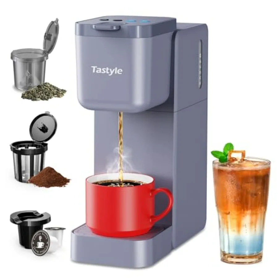 Single Serve Coffee Maker for K Cup Ground and Tea Hot and Iced Coffee Machines with Bold Setting 6 to 16 Oz Brew Sizes Compact
Single Serve Coffee Maker for K Cup Ground and Tea Hot and Iced Coffee Machines with Bold Setting 6 to 16 Oz Brew Sizes Compact