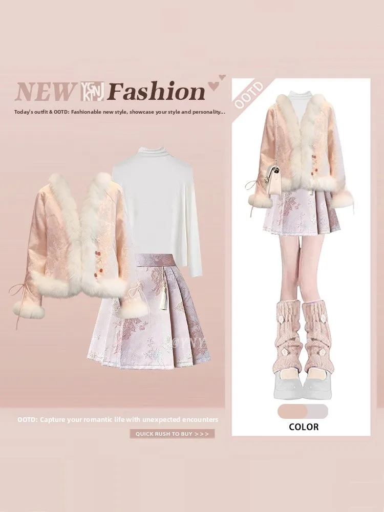Sweet Sle Women's Tee-Piece Set High Waist Pleated Skirt V-Ne Long Sve Cardigan Floral Print Casual Faion Ensemble
Sweet Sle Women's Tee-Piece Set High Waist Pleated Skirt V-Ne Long Sve Cardigan Floral Print Casual Faion Ensemble