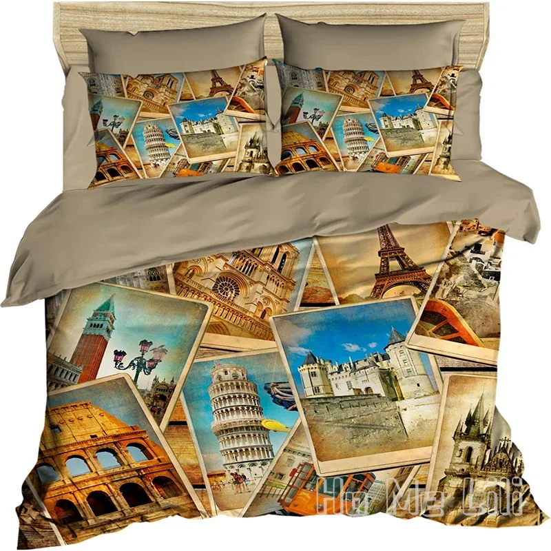 Дорожный комплект постельного белья с 3D принтом, знаменитый тематический хлопковый пододеяльник от Ho Me Lili, специальный дизайн 
Дорожный комплект постельного белья с 3D принтом, знаменитый тематический хлопковый пододеяльник от Ho Me Lili, специальный дизайн